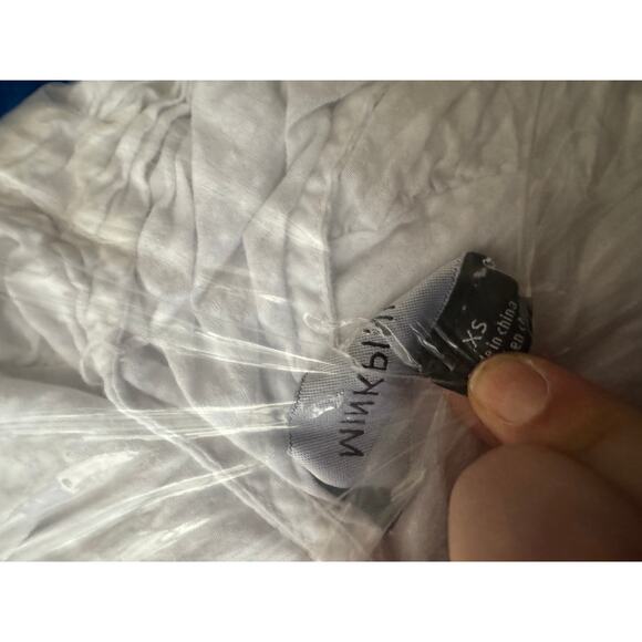 MinkPink Dress Womens X Small White Jessey Wrap Midi Open Back Cotton - Picture 4 of 9